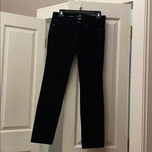 black modern slim corduroy pants